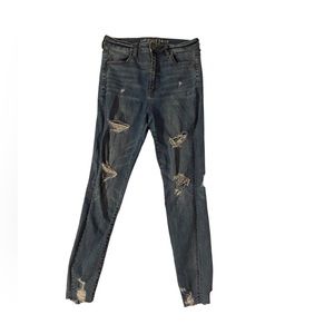 American Eagle Outfitters Ripped High-Waisted Skinny Jeans